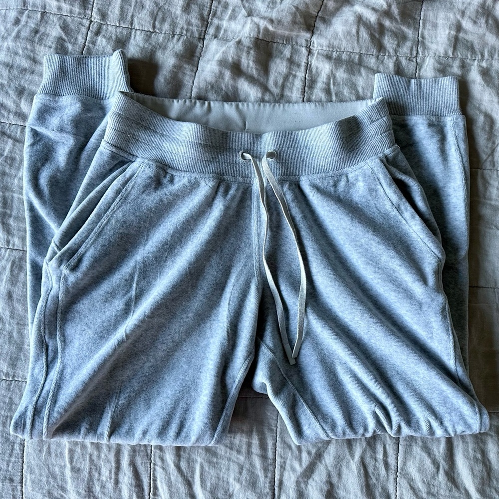 lululemon warm down velour joggers 6